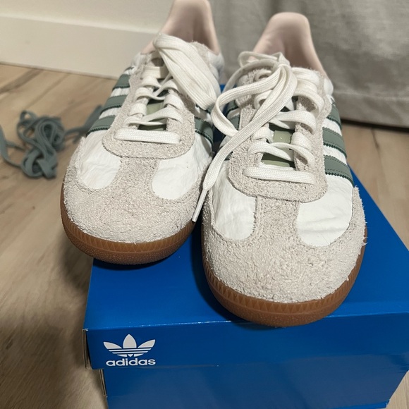 Cute Spring Adidas Samba OG women’s size 8.5. ID0492 green and white - Picture 5 of 11